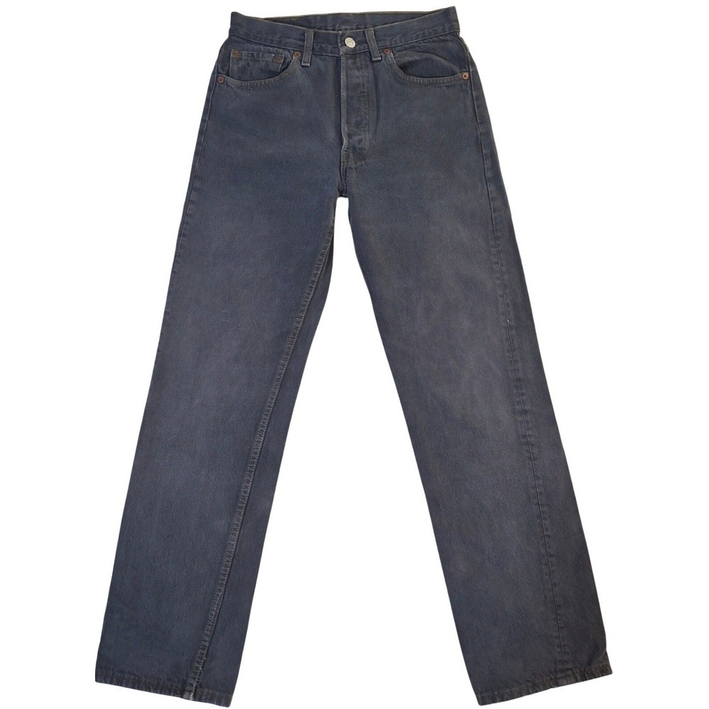 Vintage 90s Levi's 501 Faded Black Jeans Men's 28x30* Button Fly Made in‎ USA